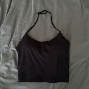 White Fox Boutique Black Halter Crop Top